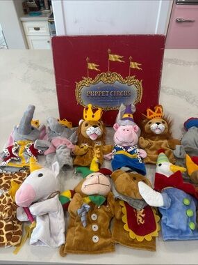 Puppet Circus Plush Hand Puppet Set - Restoration hardware Assorted Colors